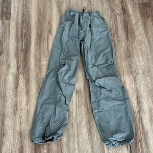 Zara green parachute pants